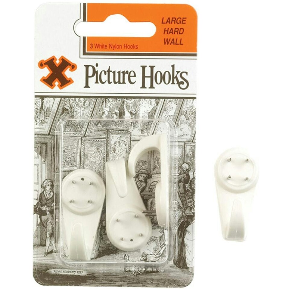 image 1 of X Hardwall Hanging Hooks (Pack of 3) - White - M