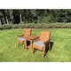 image 3 of Deluxe 2 Chair & Table Outdoor Set With 2 x Chair Cushion Grey