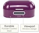 image 3 of CALITEK Retro Bread Bin Round Top Kitchen Counter Coated Carbon Steel Purple