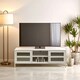 image 1 of Interiors by Premier Two Door White Media Unit, Durable Construction Of TV Stand, Sleek Industrial Design Modern TV Cabinet White