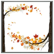 Autumn trees (Picture Frame) Grey | S