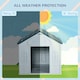 image 3 of PawHut Weather-Resistant Dog House, Puppy Shelter for Large Dogs - Blue