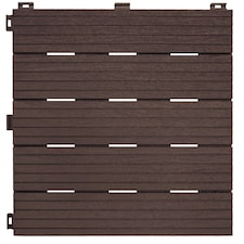 Cosmo Garden Patio Cosmopolitan Decking Tiles - Brown | Brown | Pack of 40