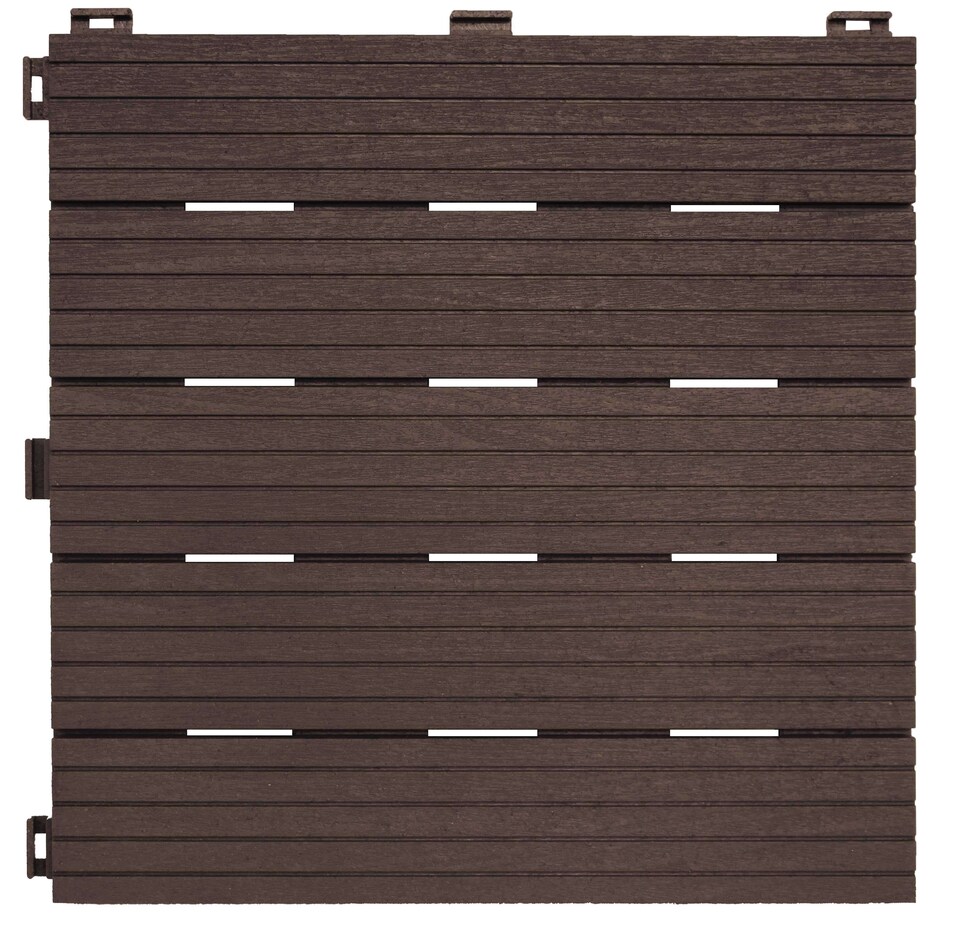 image 1 of Cosmo Garden Patio Cosmopolitan Decking Tiles - Brown | Brown | Pack of 40