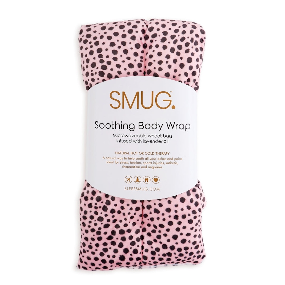 image 1 of SMUG Soothing Body Wrap Wheat Bag Infused with Lavender Oil - Pink Dalmatian