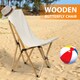 image 3 of Folding Camping Chair, Portable Butterfly Canvas Chair for Adults Up to 150kg