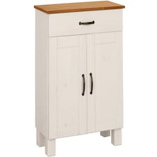 Alby Cabinet with 2 Doors - 1 Drawer White/Honey | White | White/Honey