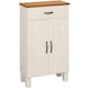 image 1 of Alby Cabinet with 2 Doors - 1 Drawer White/Honey | White | White/Honey