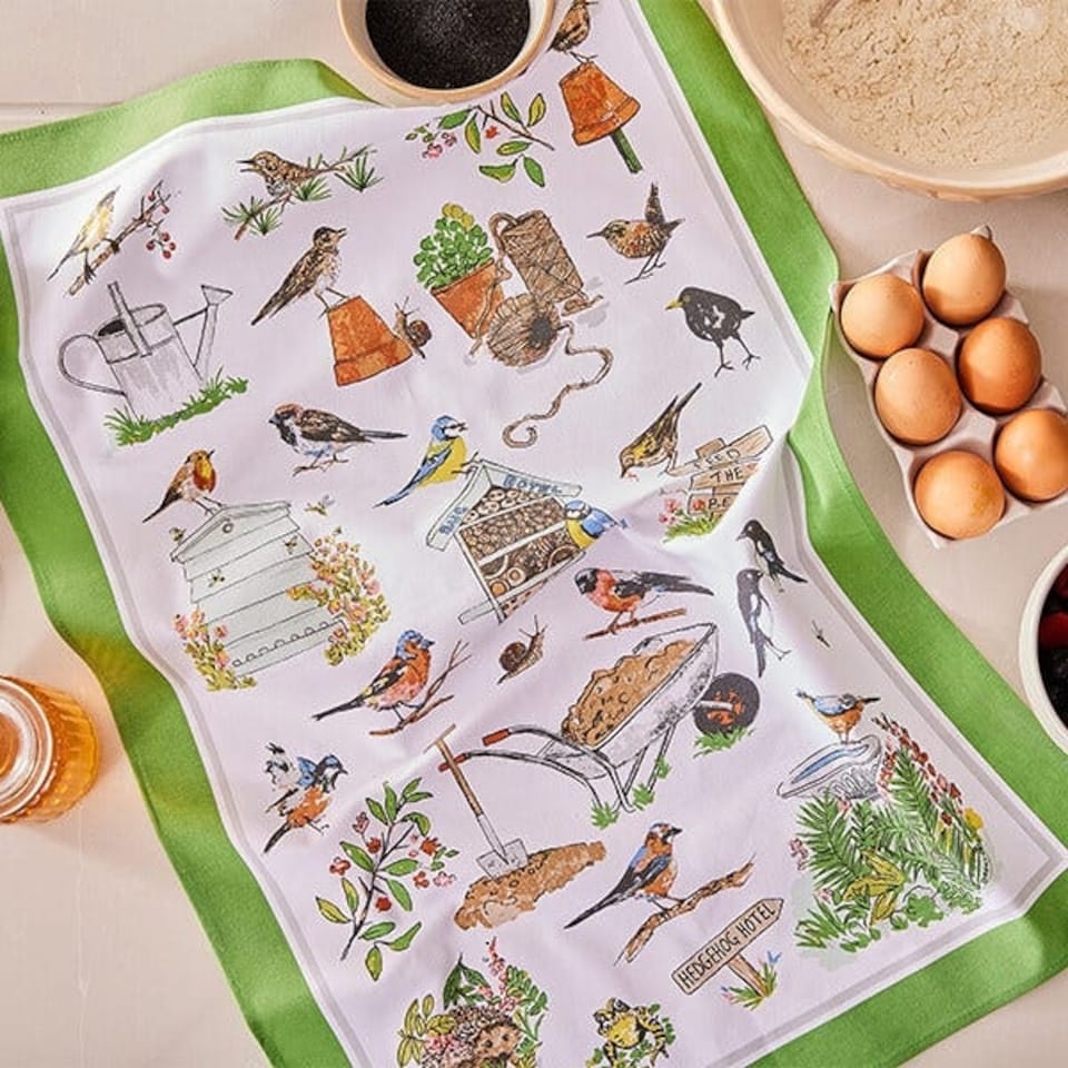 image 1 of Ulster Weavers Garden Birds Cotton Tea Towel