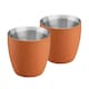 image 9 of Set of 2 Stainless Steel Espresso Coffee Cups – 90ml Double Wall Insulated Mini Drinking Mugs Blue