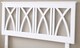 image 1 of 4ft6 Double Pure White,Solid Wood Wooden Summer Headboard Bedhead,
