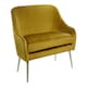 image 5 of Interiors by Premier Mustard Velvet Sofa with Silver Wood Legs, Easy to Maintain Mustard Corner Sofa, Stain-Resistant Dinner Sofa