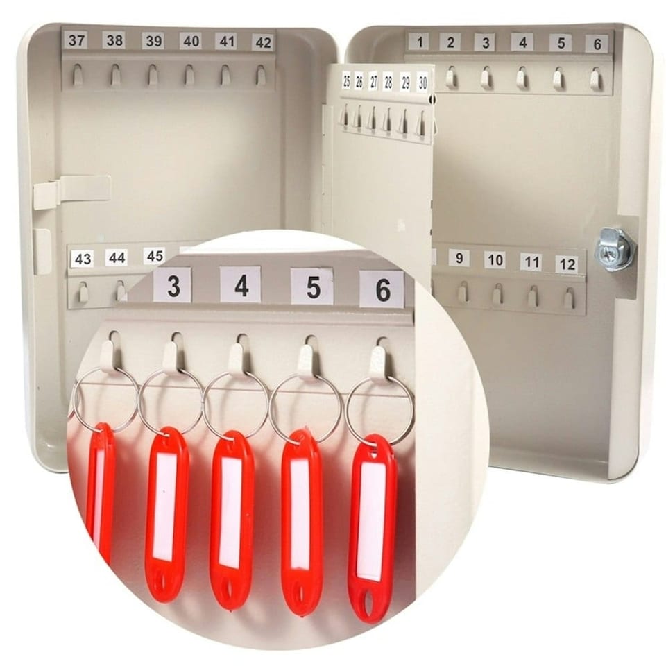 image 1 of Lockable 20 Key Holders Storage Steel Box