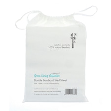 Home & Living Bamboo Fitted Sheet - White - Single