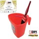 image 4 of Dekton Painters Buddy Decorate Paint Caddy Bucket Magnetic Brush Holder 1L