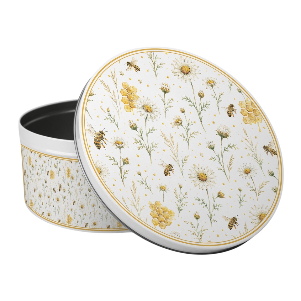 image 1 of Bees & Buds Round Cake Tin Set