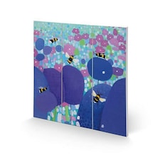 AILSA BLACK (BUZZING ABOUT) SQUARE WOOD - WOOD PANEL
