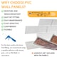 image 6 of NOVECRAFTO 3D Retro Brick Wall Panels – 6 Sheets, Covers 2.76 sqm (29.76 sq ft), 96x48cm – Old Red Brick Effect PVC Cladding for Kitchen, Office, Living Room