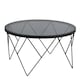 image 1 of Halstow Coffee Table in Black with Smoked Glass Top