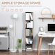 image 4 of HOMCOM 5-Tier Bookshelf Freestanding Bookcase Storage Shelves, Dark Grey