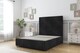 image 1 of Sloomy Harrington Black Naples Divan Bed Base 2 Drawers Left Side With 54 Inch Floor Standing Headboard & 12 Inch Matching Footboard | Black | Black | Small Double | 1