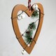 image 5 of 23cm Light Brown Heart Hanging Decorations Gold