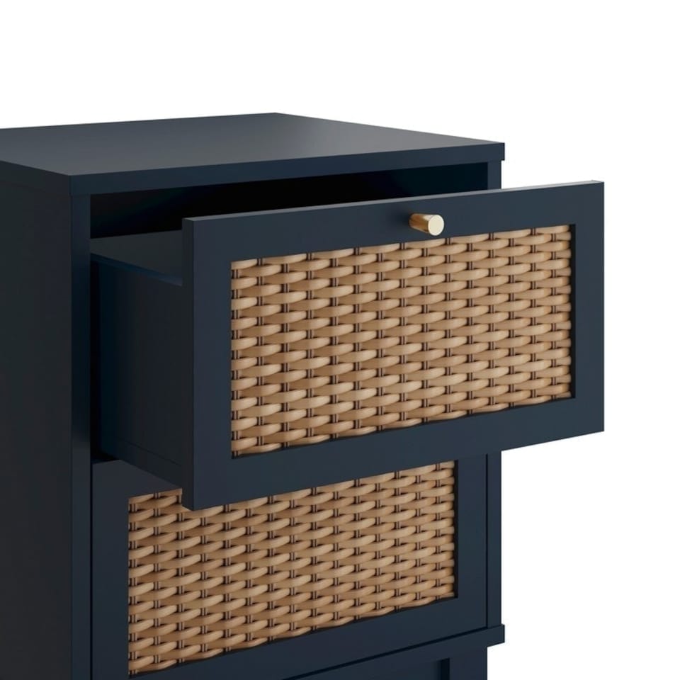 image 1 of Bordeaux Bedside - Engineered Wood/Plastic - L35 x W40 x H58.4 cm - Berlin Blue/Oak