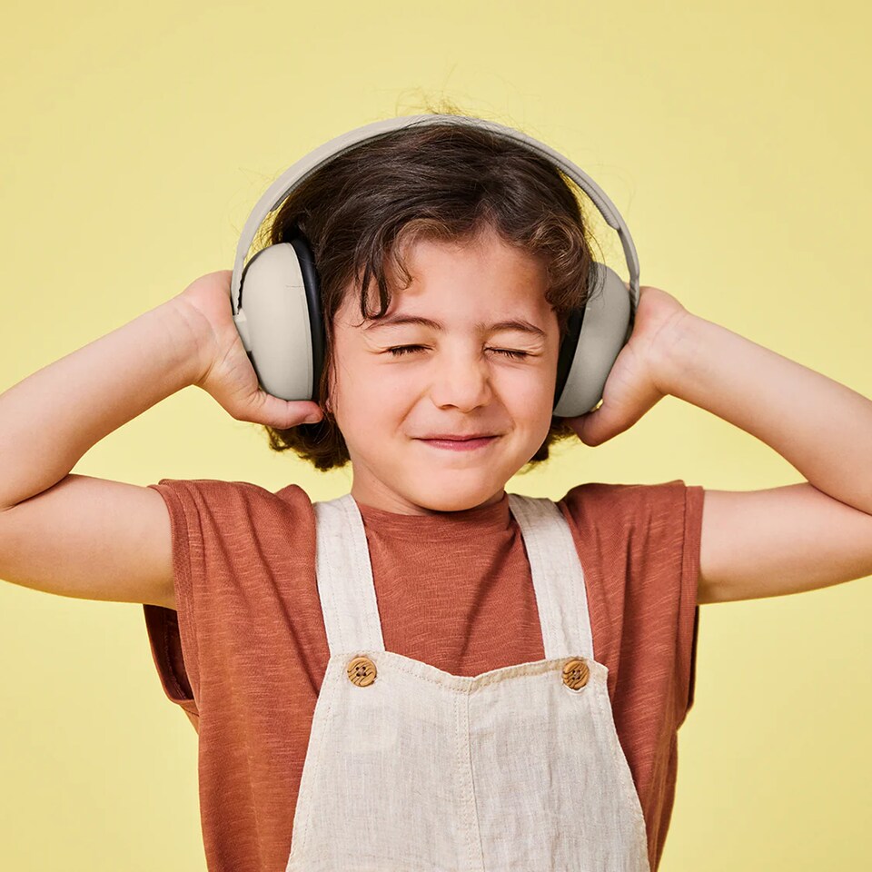 image 1 of Kreafunk Hush Kids Protective Earmuffs - Ivory Sand