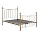 image 7 of Hampstead Traditional Style Distressed Antique Brass Effect Metal Bed Frame | Bronze | Antique Brass | King