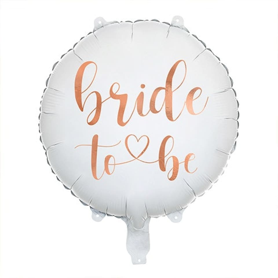image 1 of Rose Gold Bride to Be White Helium Foil Balloon 45cm / 18 in