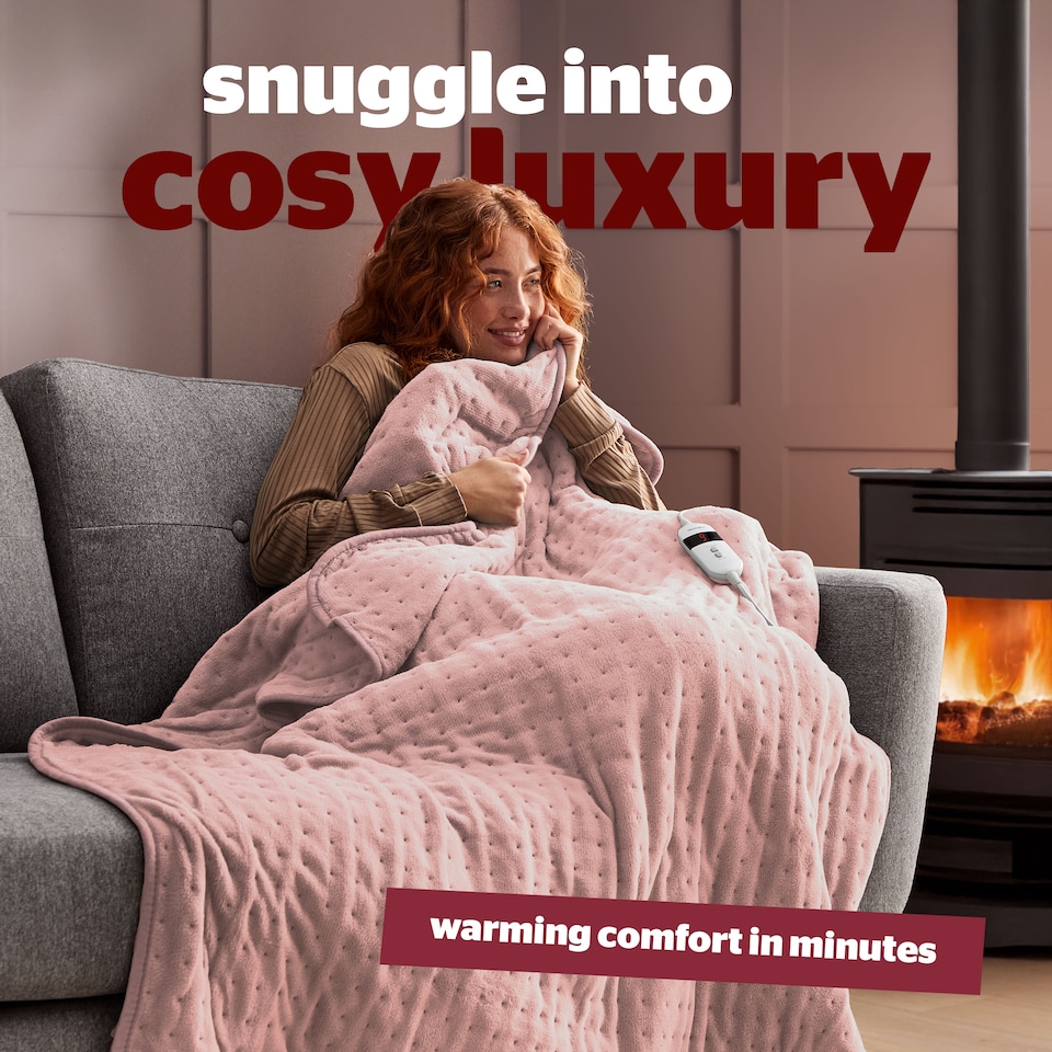image 1 of Silentnight Comfort Control Heated Throw Fleece Electric Blanket Fast Heat Up