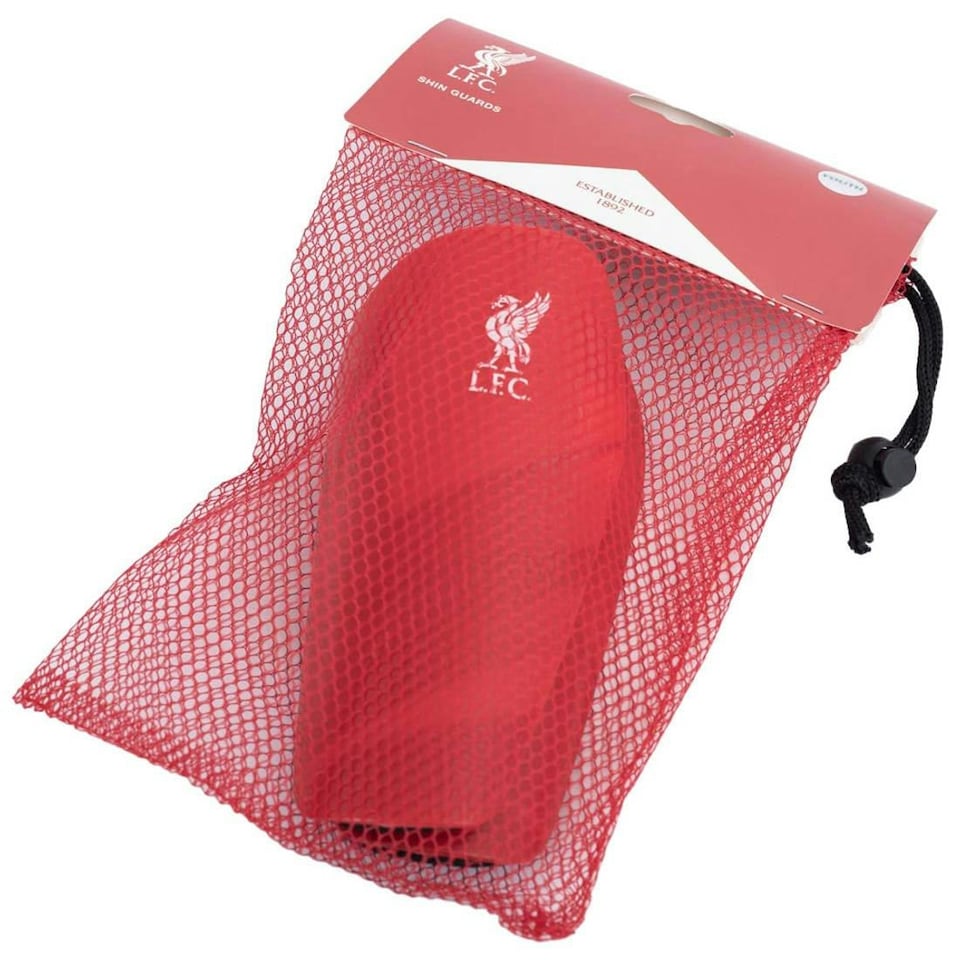 image 1 of Liverpool FC Childrens/Kids Fuse Slip-In Shin Guards - Red - One Size
