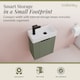 image 4 of Balterley Wall Hung Cloakroom Vanity Basin Unit with Handle Compact Bathroom Storage | Green | Satin Green | 438 x 400 x 222mm | 1