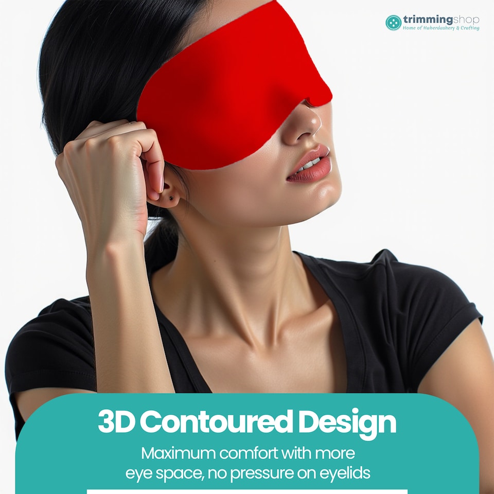 image 1 of 3D Sleep Eye Mask with Adjustable Strap Luxury Blindfold Sleep Mask