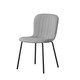 image 3 of Set of 2 Teddy Faux Fur Stitched Design Dining Chairs Light Grey Bella by MCC