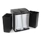 image 3 of 30L Stainless Steel Double Compartment Pedal Kitchen Waste Bin | Silver