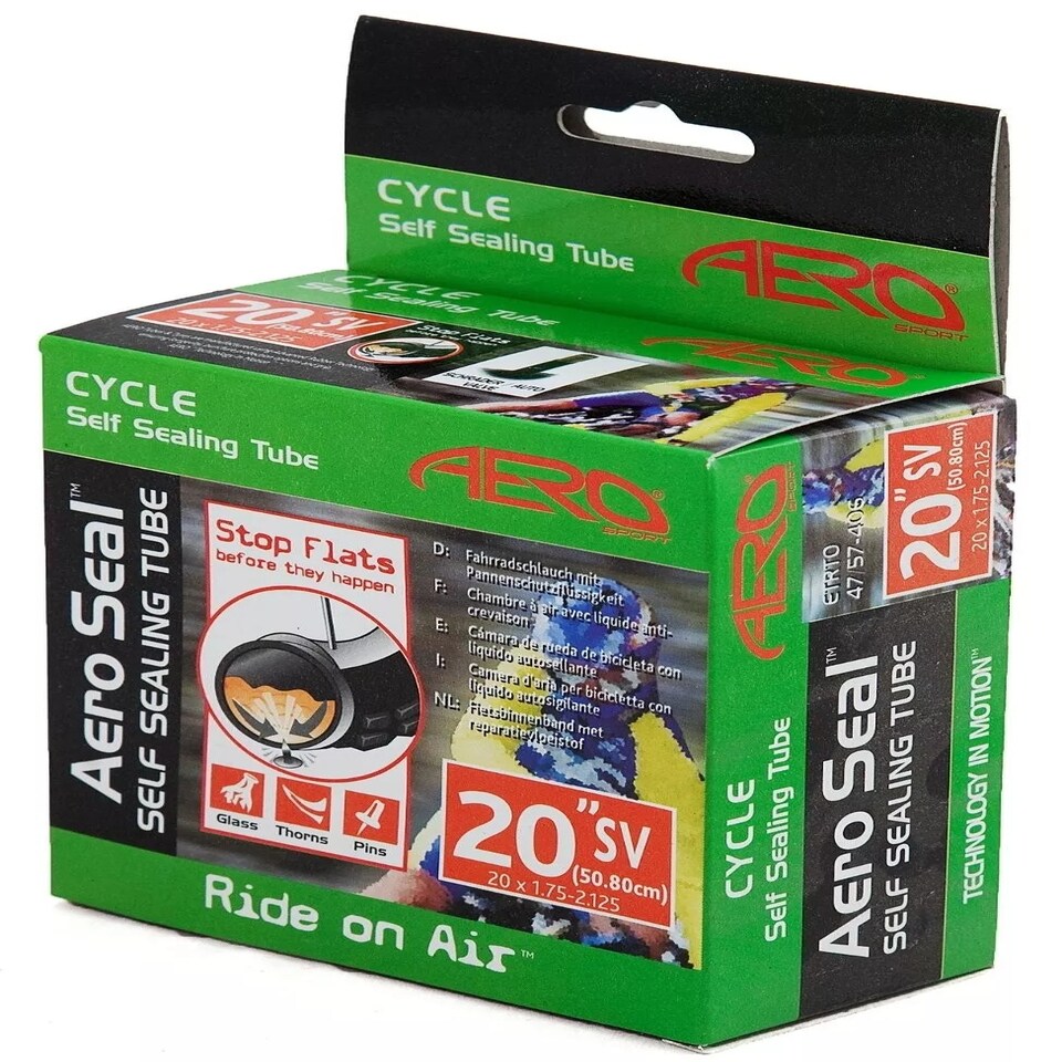 image 1 of Aero Sport Self Sealing 20" 1.75-2.125 Butyl Bike Inner Tube Schrader Valve