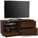 image 5 of Centurion Supports Gallus Premium Walnut with 2-Walnut Drawers and 3-Shelves 32"-55" LED/OLED/LCD TV Cabinet Brown