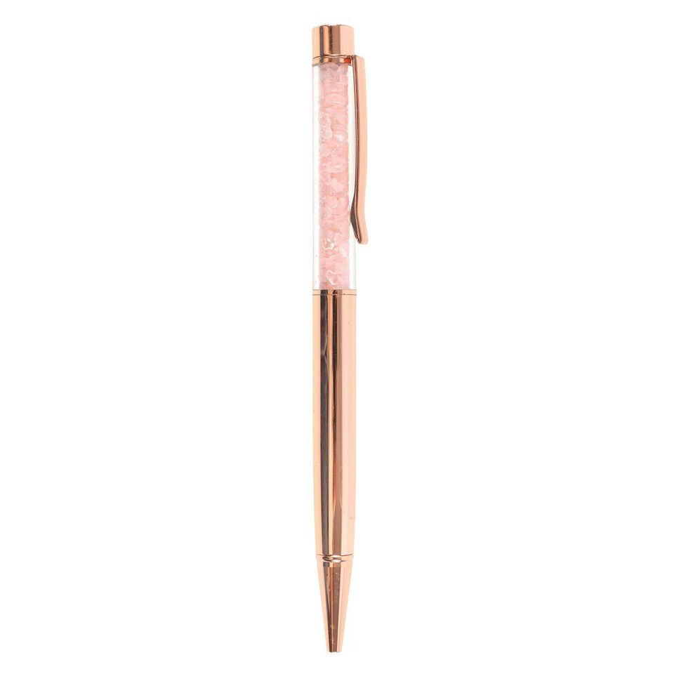 image 1 of Something Different Gratitude The Sun Rose Quartz Diary And Pen Set - Pink/Orange - One Size