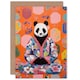image 1 of Meditating Meditation Yogi Yoga Relax Panda Birthday Card