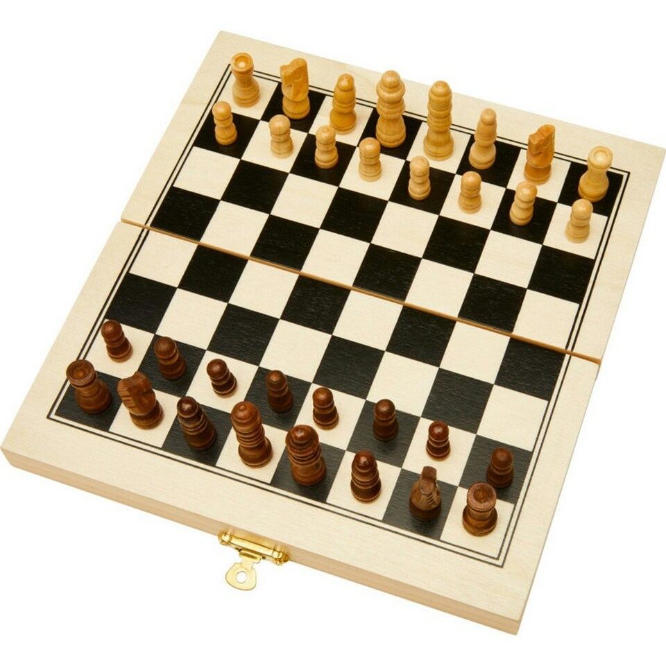 image 1 of Mugo Wooden 3 in 1 Board Game Set - Natural - One Size