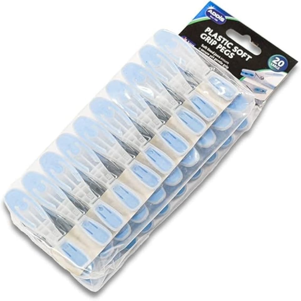 image 1 of Addis Large Soft Clip Pegs, Pack of 20