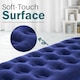 image 7 of Single Flocked Camping Airbed Inflatable Mattress Blow Up Air Bed | Blue | Blue | Single