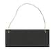 image 1 of Nicola Spring Rectangle Slate Memo Board with Rope - 25cm x 10cm - Black