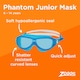 image 4 of Zoggs Phantom Junior Swimming Mask / Goggles