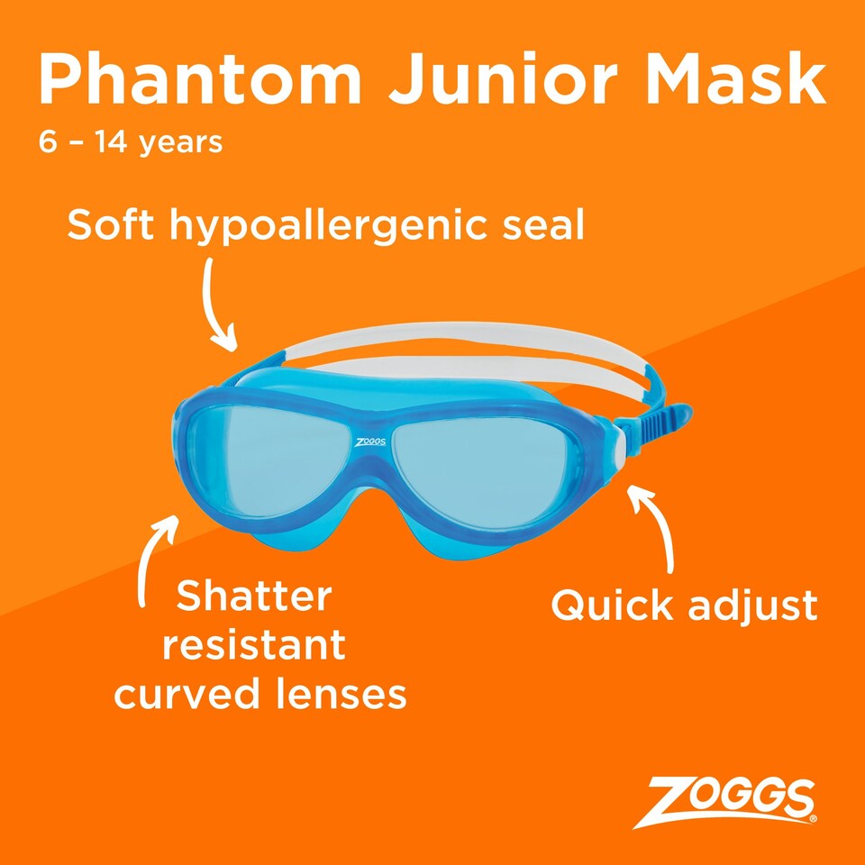 image 1 of Zoggs Phantom Junior Swimming Mask / Goggles
