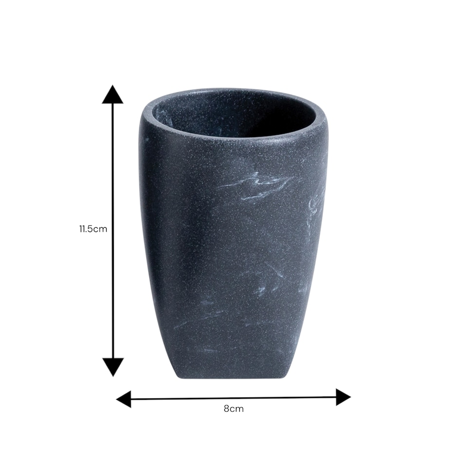 image 1 of Showerdrape Octavia Grey Marble & Chrome 3 Piece Bathroom Accessory Set | Grey | 1