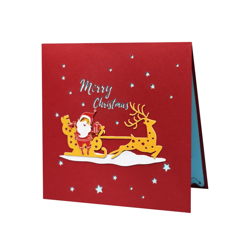 image 1 of Santa Claus and Winter Scene 3D Pop Up Christmas Card