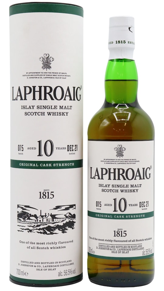 Laphroaig Cask Strength Batch 015 Islay Single Malt Scotch 10 year old Whisky
