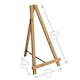 image 3 of Argon Tableware Wooden Table Easel - 20cm | Cream | Pine